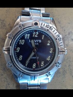Levi's Silver Watch with Dark Blue Dial